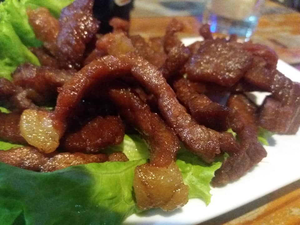 Sun-dried beef at Jack's Bar
