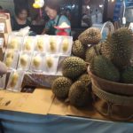 Durian for sale at Ratchada Rot Fai Train Night Market