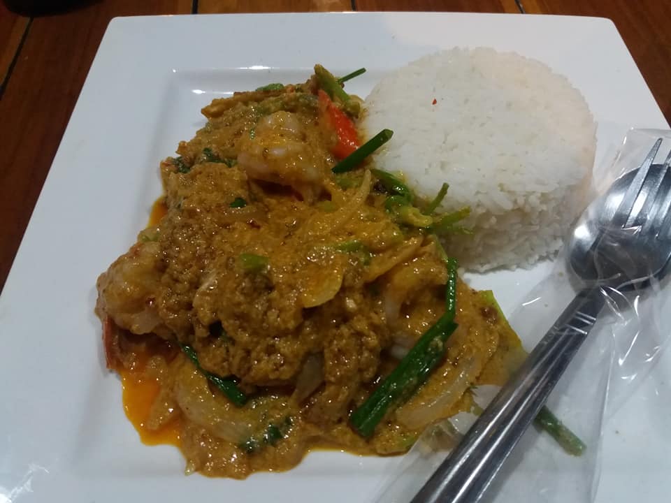 Seafood yellow curry at The Hangout Cafe