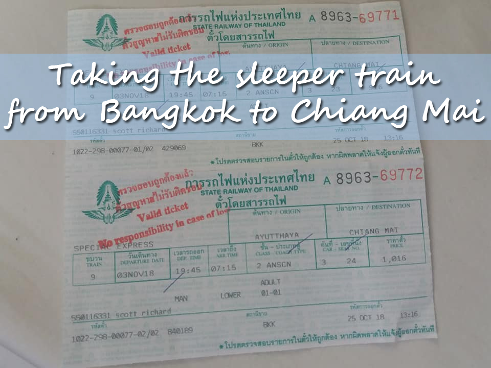 Bangkok to Chiang Mai sleeper train