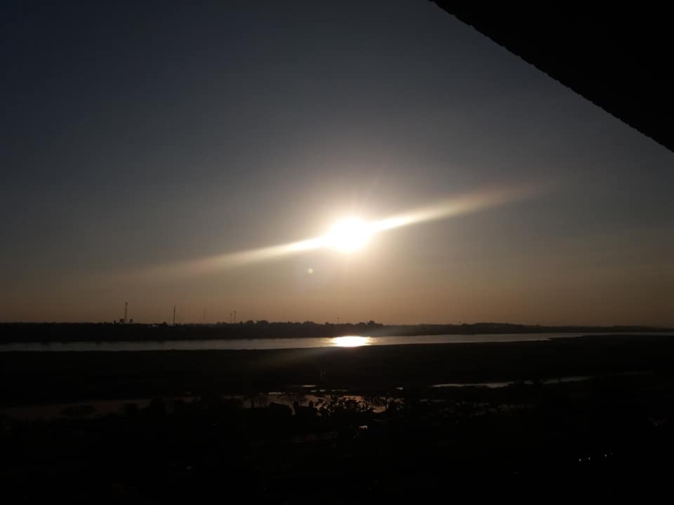 Sunset over Mekong River