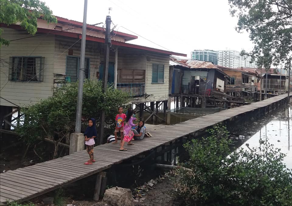 Houses on stilts in Kota Kinabalu