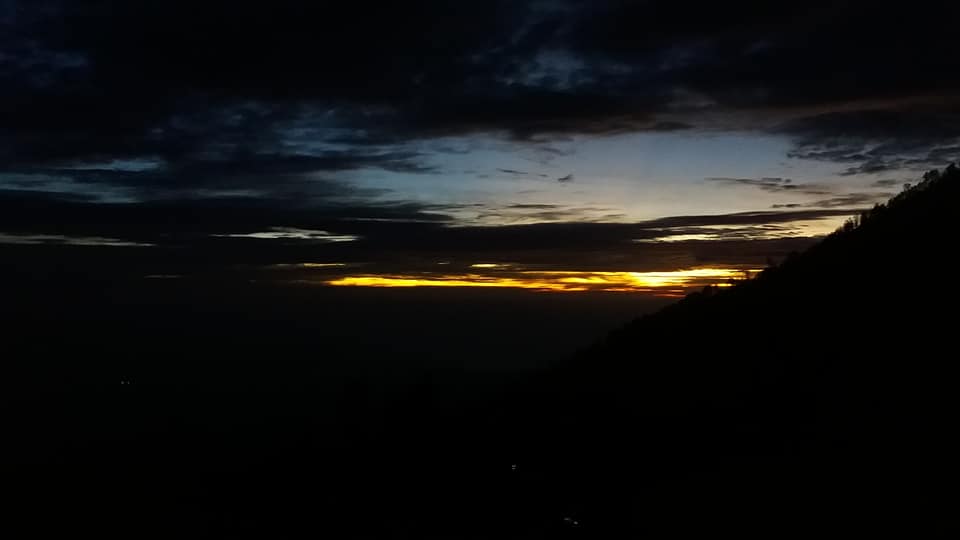 Sunrise over Mount Ijen