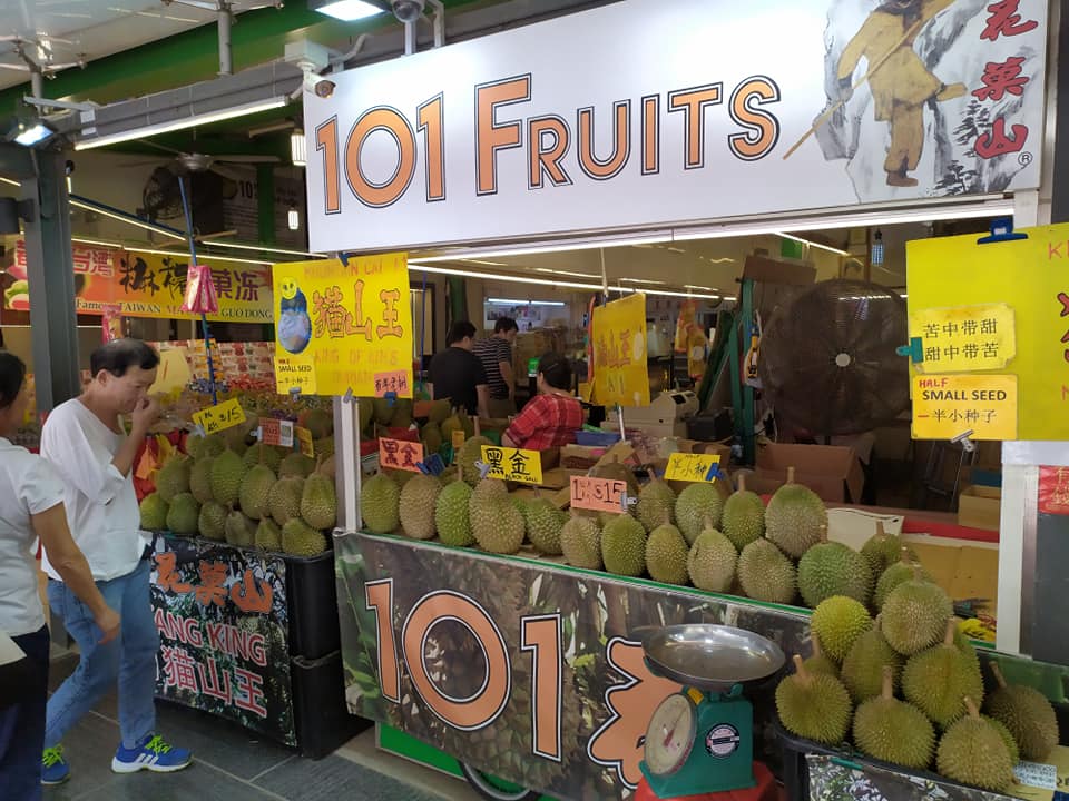 101 Fruits durian stall, Singapore