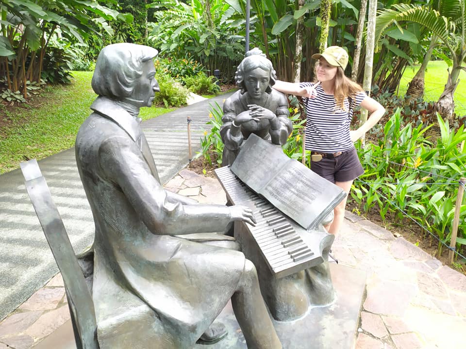 Chopin monument at Singapore botanic gardens