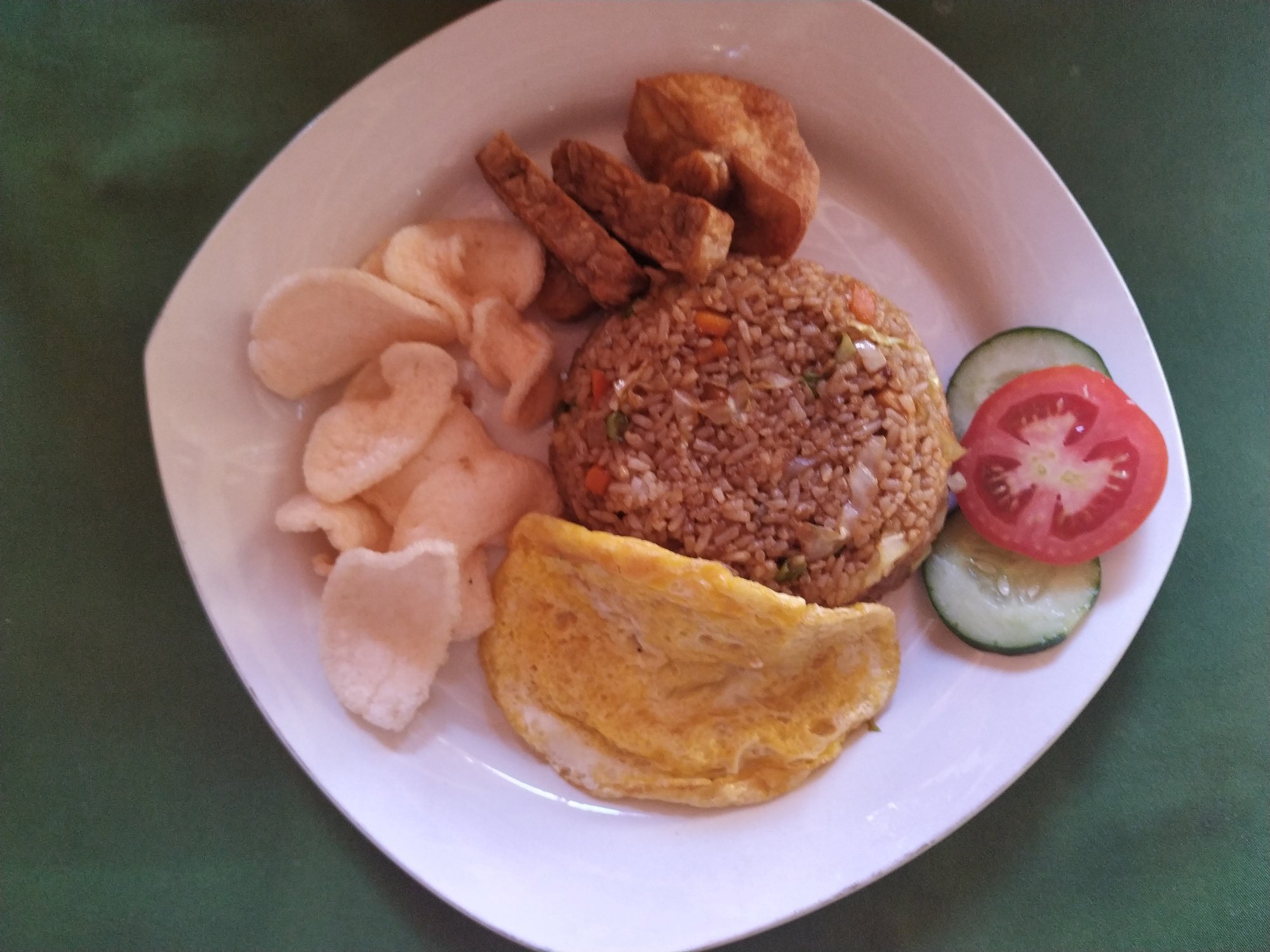 Nasi goreng at Felice's Vegetarian Restaurant, Kuta, Lombok