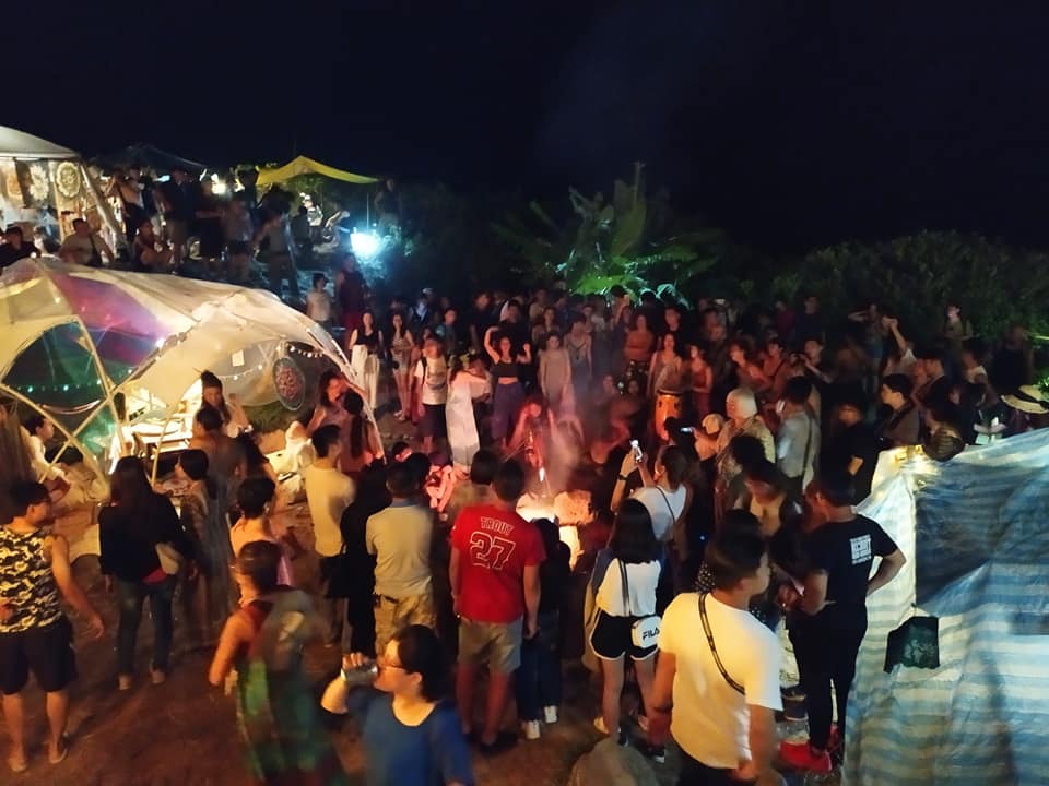 Festival crowd at Ocean Home Festival, Hualien