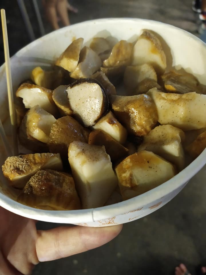 Street food mushrooms in Taipei