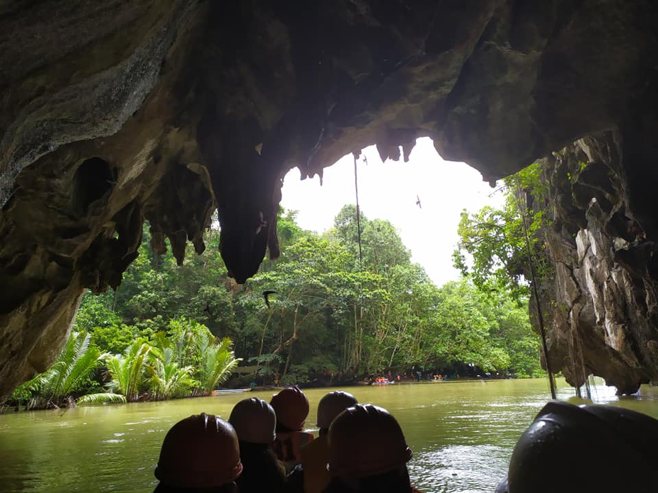 Exiting the underground tunnel in Puerto Princesa Subterranean River National Park