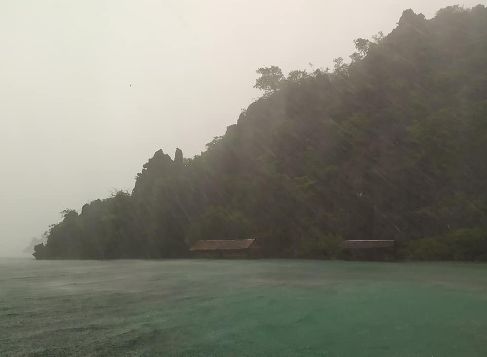 Island hopping in the rain