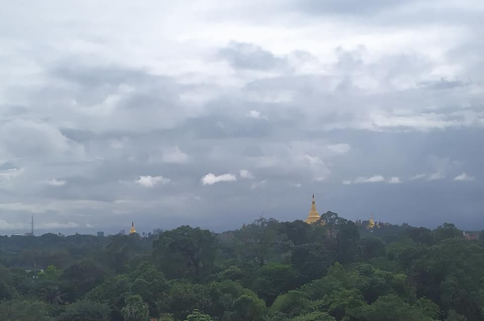 Pagodas in the distance