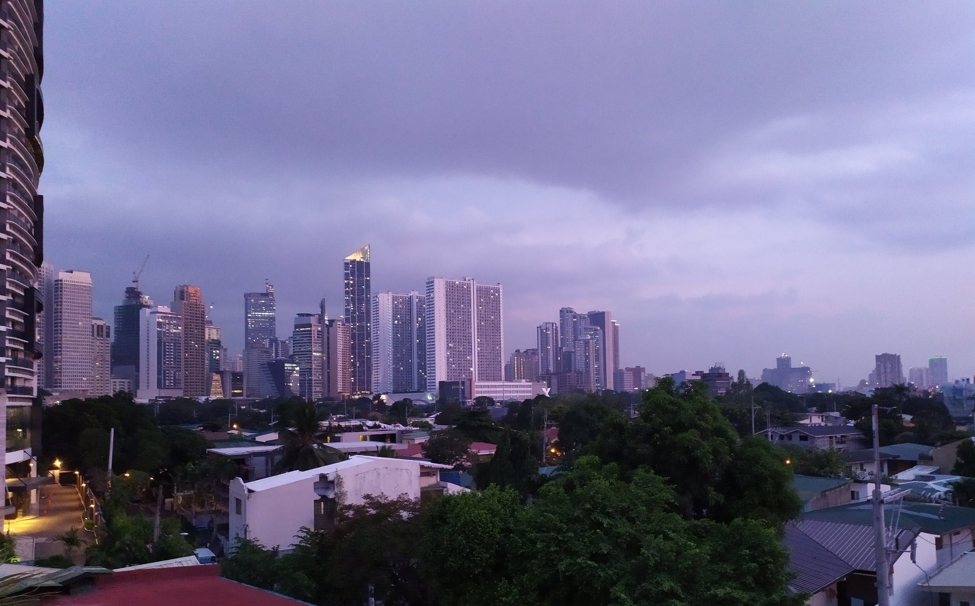 View from OYO Artina Suites rooftop bar, Manila