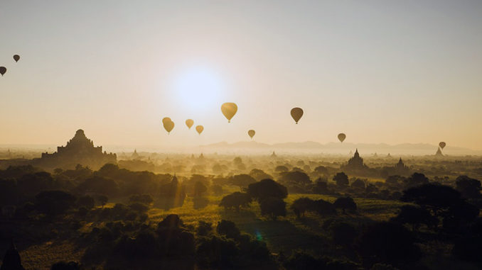 Bagan sunrise - image provided by travelthestory