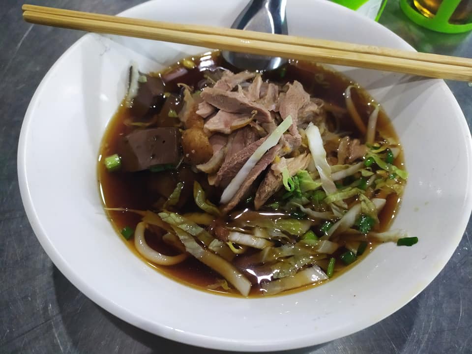 Duck with noodles. Street food in Hua Hin.