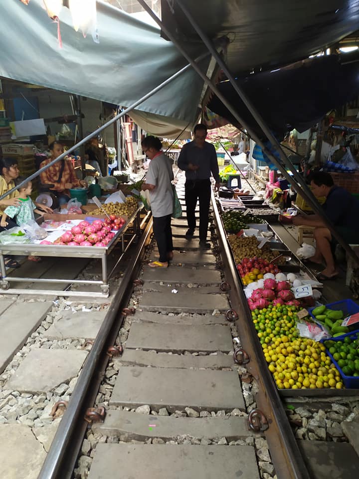 Market traders in Mae Klong