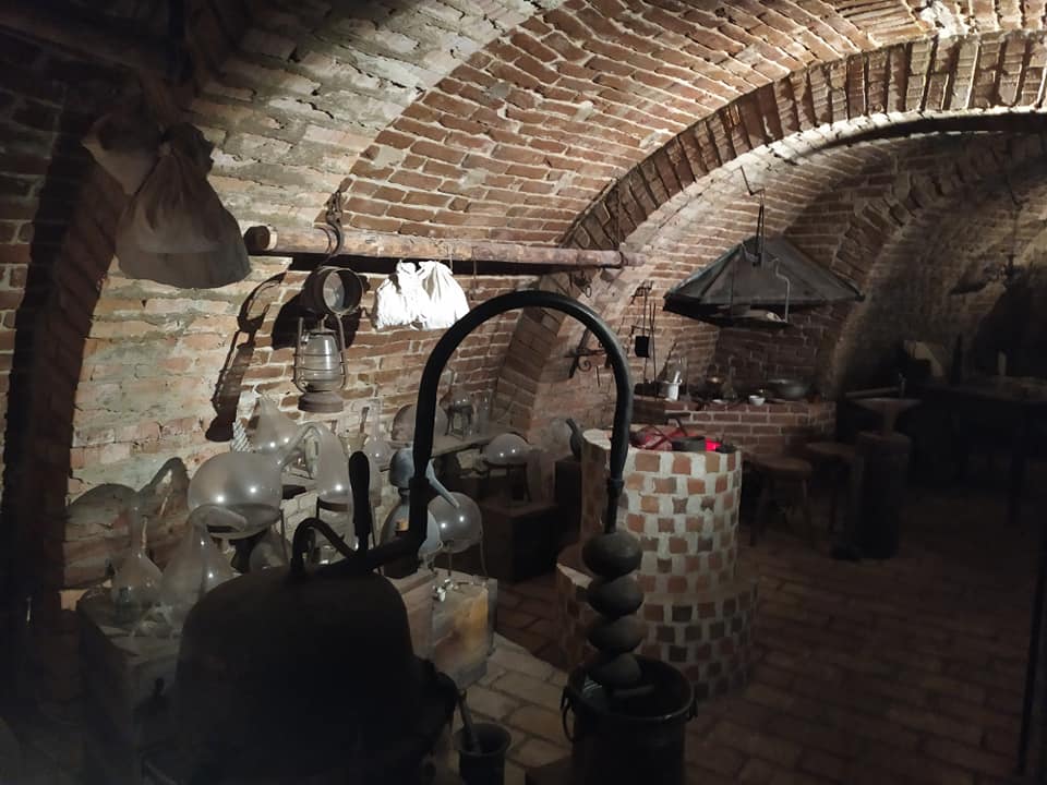 Alchemist lab in underground tunnel