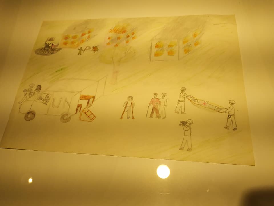 Children's drawing during the Bosnian war