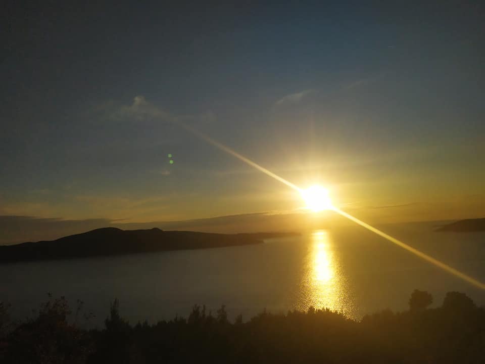 Sun setting over the Adriatic sea