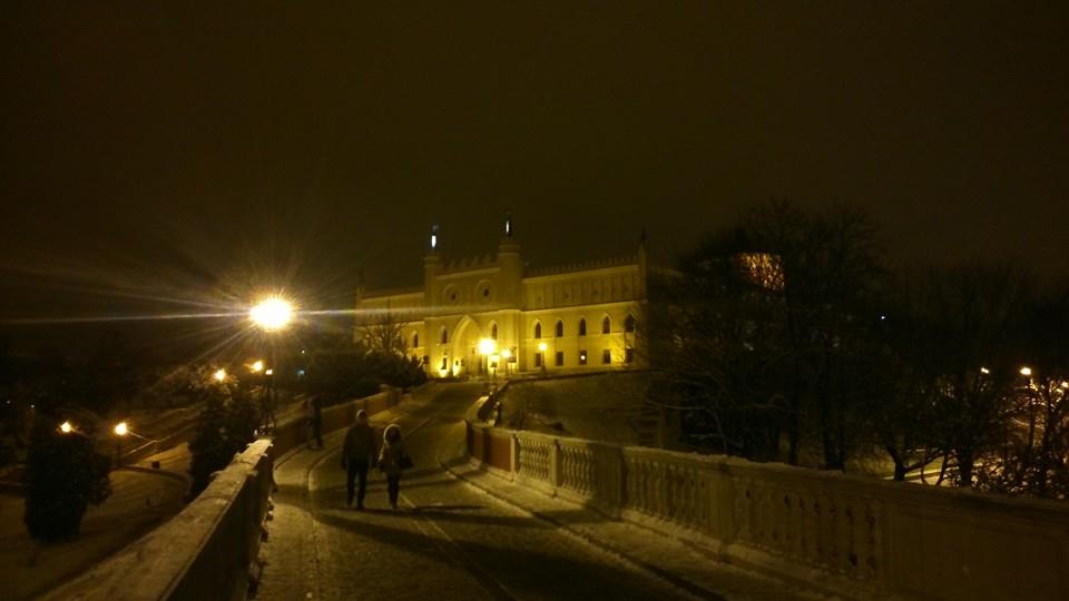 Lublin Castle by night